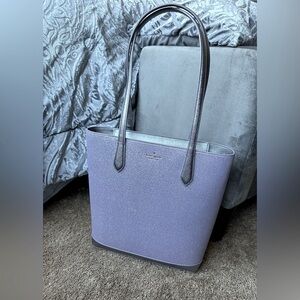 Kate Spade Lilac Purple Glitter Tinsel Tote Bag